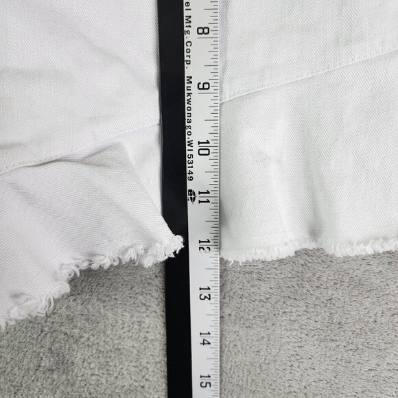 Womens White Sugar + Lips Denim Mini Skirt Ruffles Size XS - Picture 9 of 10